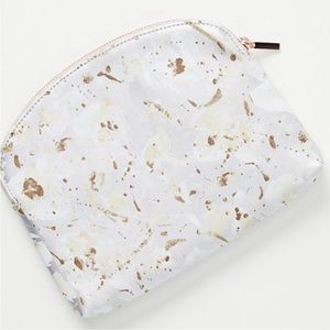 Anthropologie Liza Hathaway Matthews Clutch Bag Metallic Silver & Rose Gold NEW